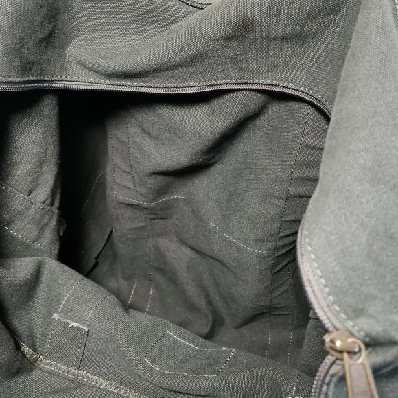 Orvis Forest Green and Tan Fishing Tackle Canvas Tote - Picture 7 of 9